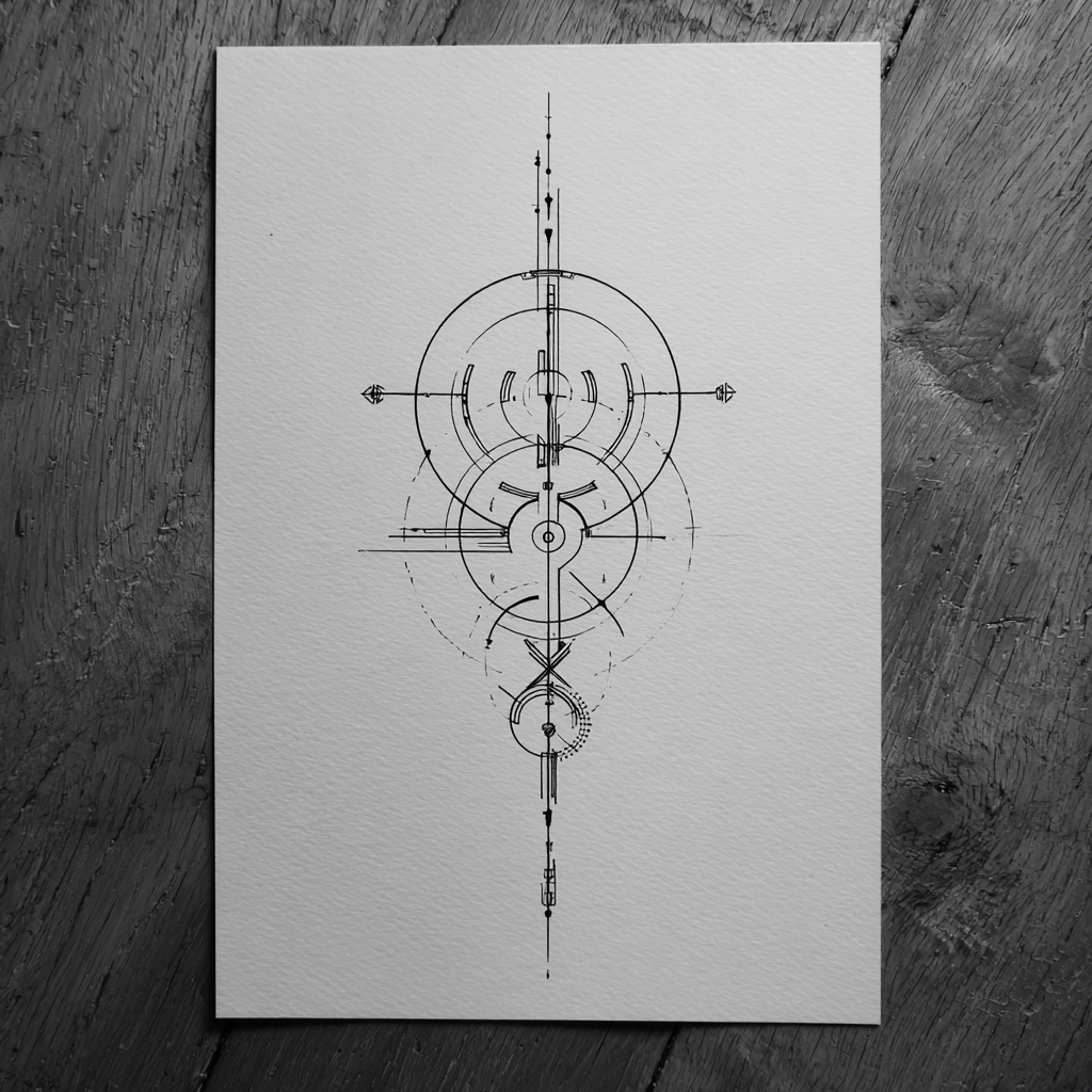 Biomechanical Tattoo Simple Minimal Geometric Cool White And Tattoo