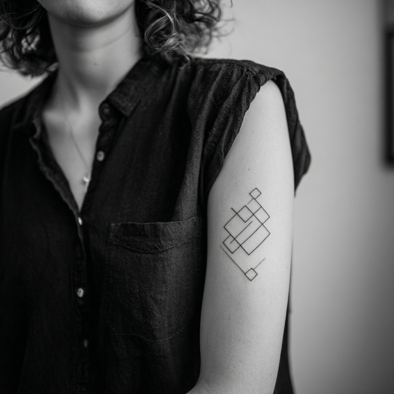 Delicate Discreet Tattoo Simple Minimal Geometric Cool White Tattoo
