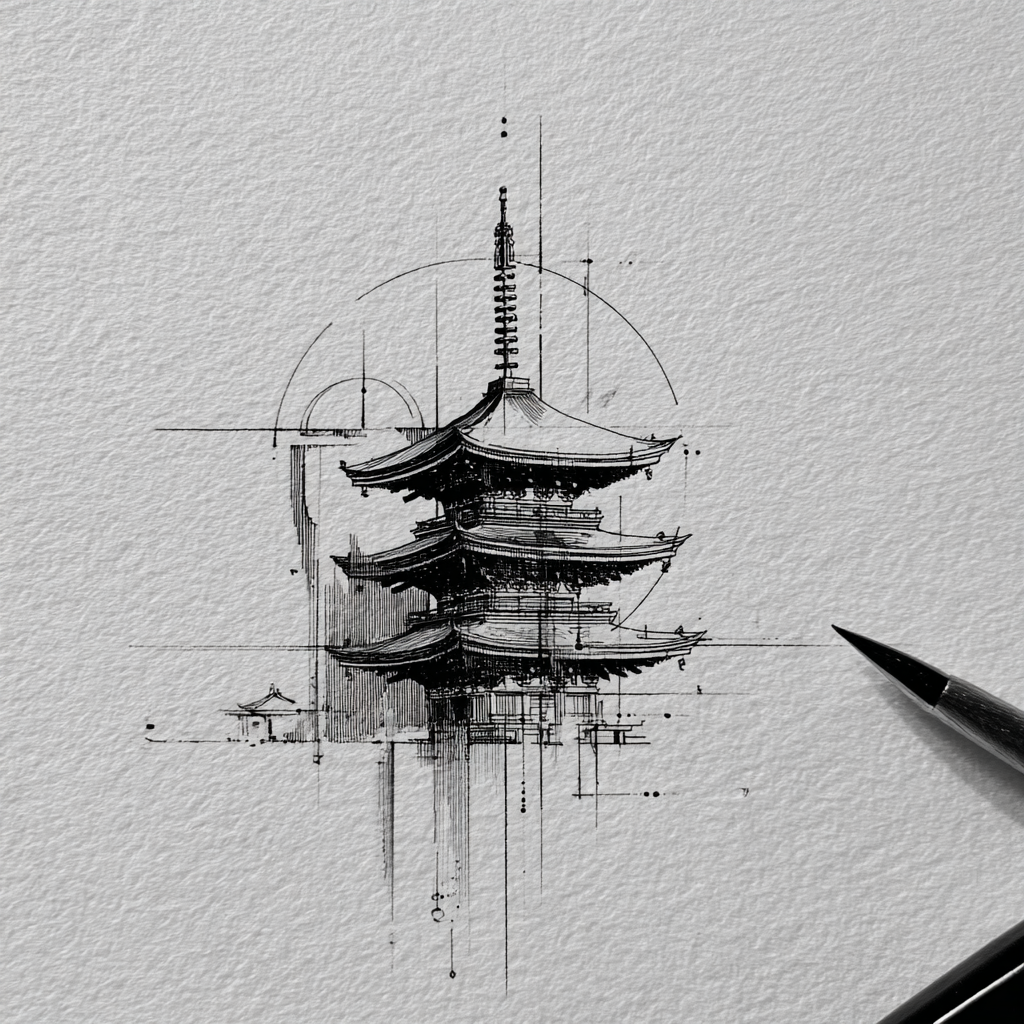 Japanese Tattoo Simple Minimal Geometric Cool White And Black Tattoo