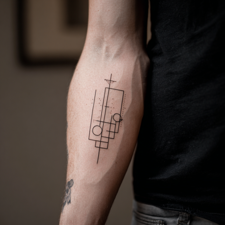 Poetry Tattoo Simple Minimal Geometric Cool White And Black S Tattoo